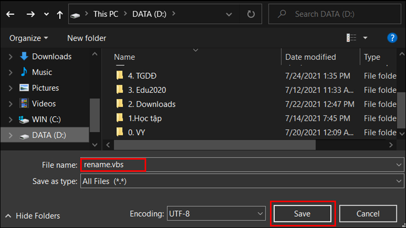 Lưu file